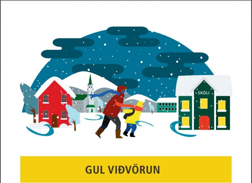 Gul viðvörun!