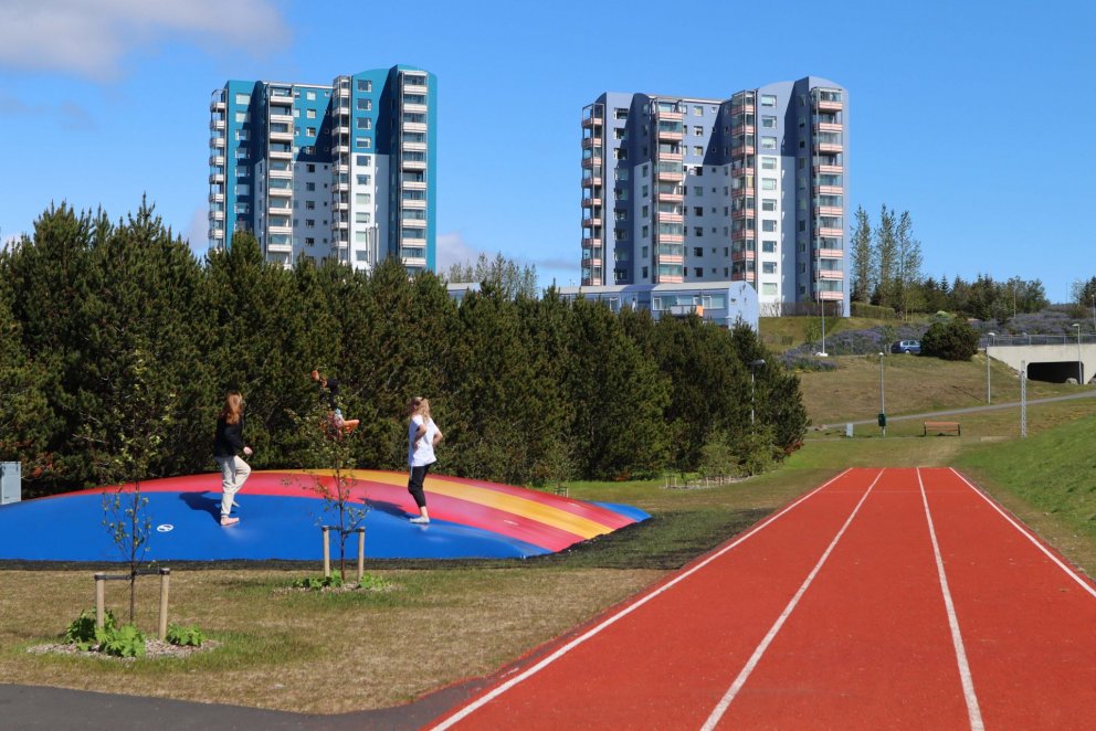 Ærslabelgur við Salalaug kom í gagnið árið 2020.
