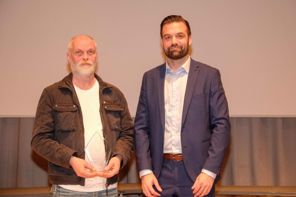 Gunnþór Hermannsson sjálfboðaliði ársins og Sverrir Kári Karlsson formaður Íþróttaráðs á Íþróttahát&hellip;