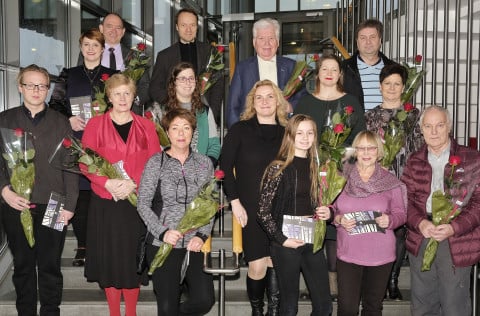 Handhafar styrkja lista- og menningarráðs 2017 ásamt Karen E. Halldórsdóttur formanni lista- og men&hellip;