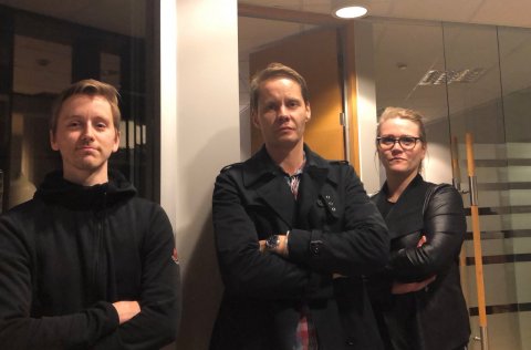 Skúli Þór Jónasson, Kolbeinn Marteinsson og Katrín Júlíusdóttir skipa Útsvarslið Kópavogs 2018.