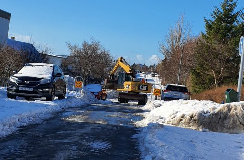 Snjómokstur í Kópavogi veturinn 2022 til 2023.