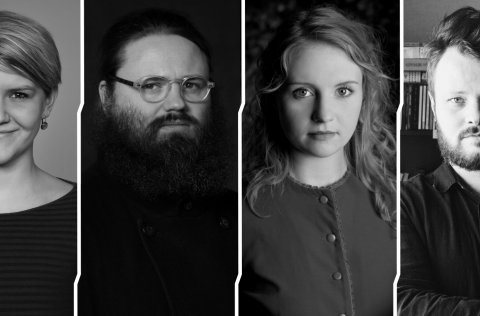 Tónskáldin Ásbjörg Jónsdóttir, Sigurður Árni Jónsson, Gunnar Karel Másson og María Huld Markan Sigf&hellip;