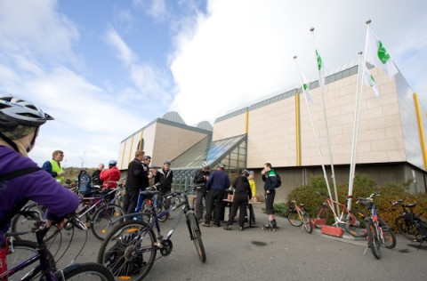 Fjölmargir tóku þátt í hjóladeginum sem haldinn var í tilefni samgönguvikunnar árið 2010.