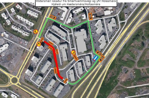 Hlíðarsmári lokunarplan