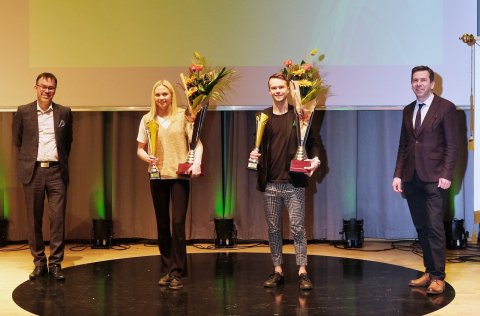 Á myndinni eru frá vinstri Jón Finnbogason, formaður íþróttaráðs Kópavogs, Karen Sif Ársælsdóttir, &hellip;