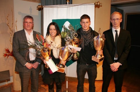 Alfreð Finnbogason, knattspyrnumaður úr Breiðabliki, og Íris Mist Magnúsdóttir, fimleikakona úr Ger&hellip;