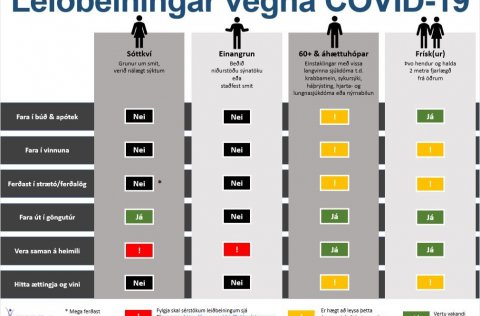 Leiðbeiningar heilsugæslunnar.